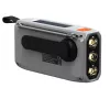 Radio a manovella portatile Marmitek RESQ 100 — DAB/DAB+/FM, 3 W, LCD, USB-C, jack 3,5 mm, grigio chiaro