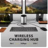 AXAGON HMC-WL9 hub docking USB-C 9-in-1 con 10 Gbit/s, 100W PD, 8K HDMI, Ethernet, ricarica wireless
