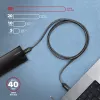 Cavo USB-C a USB-C AXAGON BUCM4X-CM05AB — USB4 Gen 3x2, 40 Gbit/s, 240 W, 0,5 m, nero