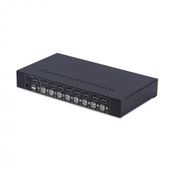 StarTech.com switch KVM HDMI a 8 porte con kit rackmount 1U, 4K 60Hz HDMI 2.0, commutazione a pulsante e hotkey, hub USB a 4 porte, indipendente dal sistema operativo, conforme TAA