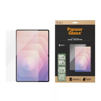 Protezione schermo PanzerGlass per Samsung Galaxy Tab S11 Ultra — vetro temperato, Ultra-Wide Fit, trasparente, applicazione a secco