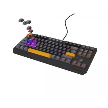 GENESIS Thor 230 TKL tastiera gaming USB + RF Wireless + Bluetooth QWERTY nero, grigio, arancione