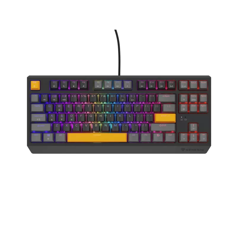 GENESIS Thor 230 TKL tastiera gaming USB + RF Wireless + Bluetooth QWERTY nero, grigio, arancione
