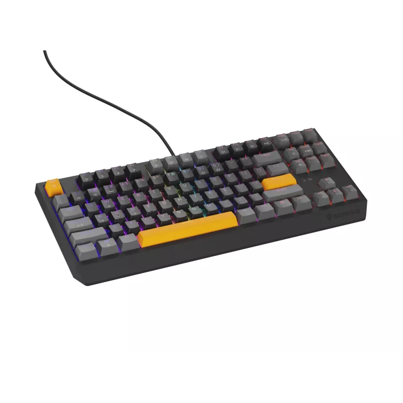 GENESIS Thor 230 TKL tastiera gaming USB + RF Wireless + Bluetooth QWERTY nero, grigio, arancione