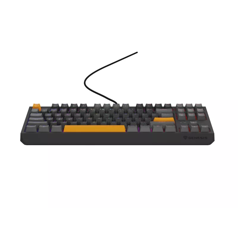 GENESIS Thor 230 TKL tastiera gaming USB + RF Wireless + Bluetooth QWERTY nero, grigio, arancione