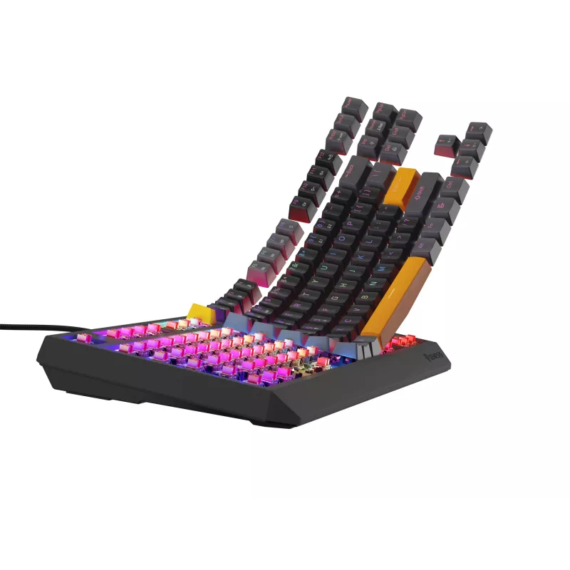 GENESIS Thor 230 TKL tastiera gaming USB + RF Wireless + Bluetooth QWERTY nero, grigio, arancione
