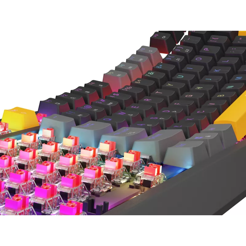 GENESIS Thor 230 TKL tastiera gaming USB + RF Wireless + Bluetooth QWERTY nero, grigio, arancione