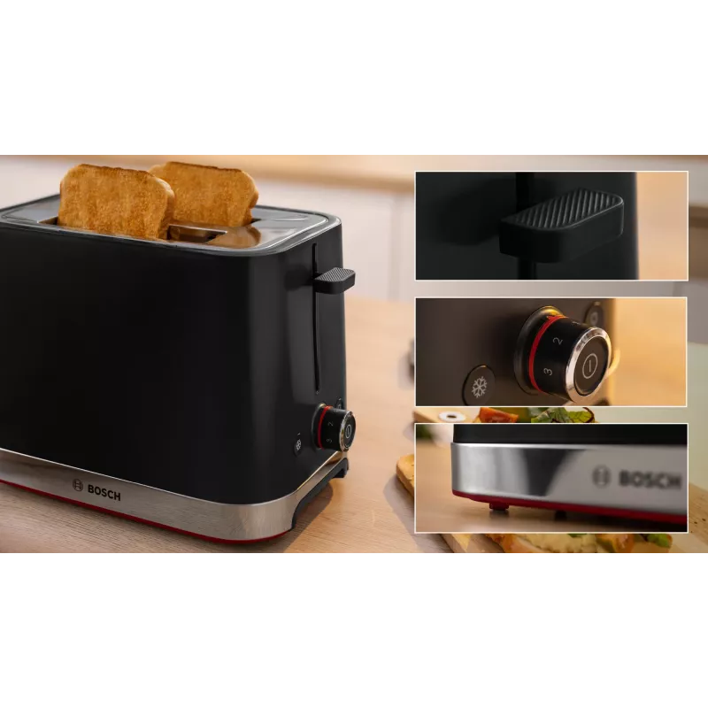 Bosch TAT4M223 tostapane 4 2 fette 950 W nero, acciaio inox