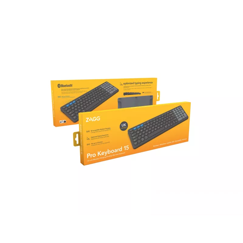 ZAGG Pro 15 tastiera universale Bluetooth QWERTY UK inglese nero