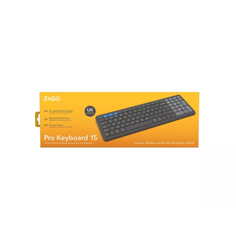 ZAGG Pro 15 tastiera universale Bluetooth QWERTY UK inglese nero