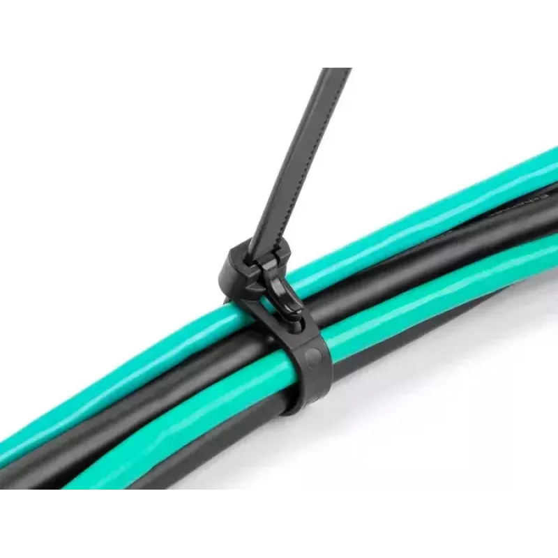 DeLOCK fascette per cavi riutilizzabili resistenti al calore, 300 x 7,6 mm, nero, 100 pz