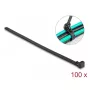 DeLOCK fascette per cavi riutilizzabili resistenti al calore, 300 x 7,6 mm, nero, 100 pz