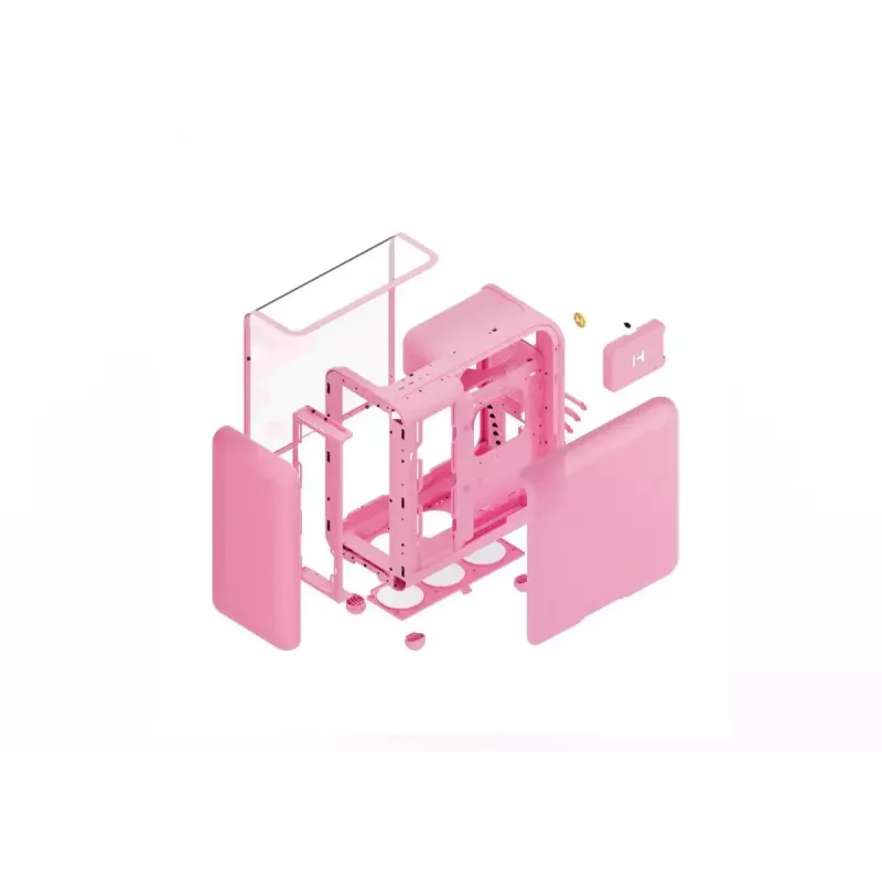 Case per PC Mid-Tower HYTE X50 Strawberry Milk, modello CS-HYTE-X50G-SM