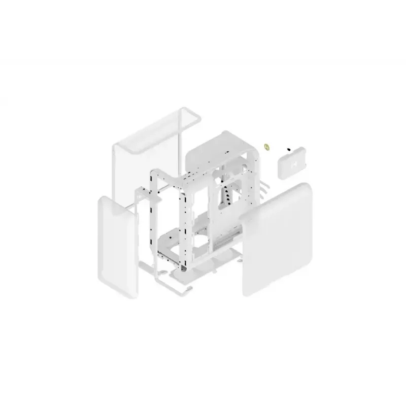 Case PC Mid-Tower HYTE X50 AIR Snow White – chassis Airflow compatto