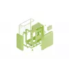 Case Mid-Tower HYTE X50 Matcha Milk – supporto ATX/mATX/Mini-ITX, vetro temperato, I/O frontale