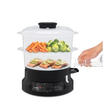 Tefal Minicompact VC139810 vaporiera 2 cestelli a libera installazione 800 W nero