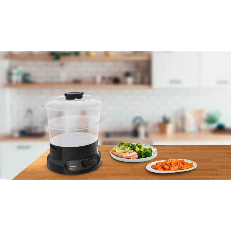 Tefal Minicompact VC139810 vaporiera 2 cestelli a libera installazione 800 W nero