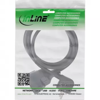 Prolunga elettrica InLine tipo F angolata, 3 m, nera, 1 presa, 230 V