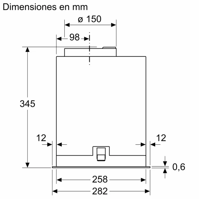Bosch Serie 8 DLN78PC60 cappa aspirante da incasso nero 590 m³/h