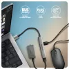 Hub USB AXAGON HUE-STA — barra in alluminio 4 porte, 1× USB-A 5 Gbit/s + 2× USB-A e 1× USB-C 480 Mbit/s, host USB-A, grigio