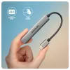 Hub USB AXAGON HUE-STC, barra in alluminio 4 porte, 1x USB-A 5 Gbit/s + 2x USB-A e 1x USB-C 480 Mbit/s, host USB-C, cavo 12 cm, grigio