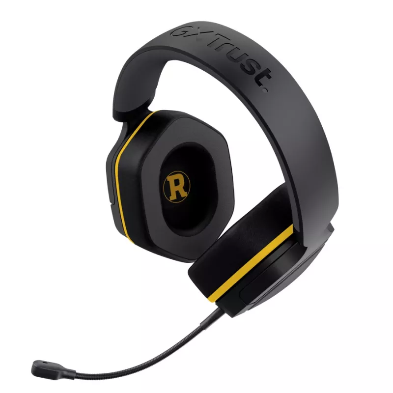 Headset da gaming con filo TRUST 25784 con archetto, 20–20.000 Hz, cavo 1,2 m, nero/giallo