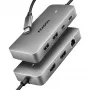 Axagon HMC-CUB83X2 Hub USB 10Gbps, 2x USB-A, USB-C, HDMI e DP 4K/144Hz, RJ-45, PD 100W