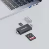 Manhattan Lettore/scrittore multi-card combo USB-A / USB-C, 5 Gbit/s (USB 3.2 Gen1 alias USB 3.0), connettore maschio su slot microSD e SD/MMC, formato mini, SuperSpeed USB, Windows o Mac, nero/trasparente, tre anni di garanzia