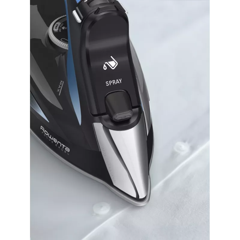Rowenta DW5310 ferro da stiro a vapore Microsteam 400 HD suola laser 2700 W nero, blu