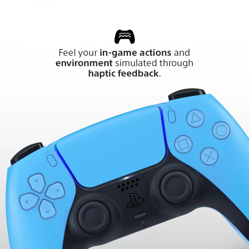 Gamepad Sony DualSense v3 Blu — Bluetooth/USB, USB-C, batteria integrata, compatibile PlayStation 5