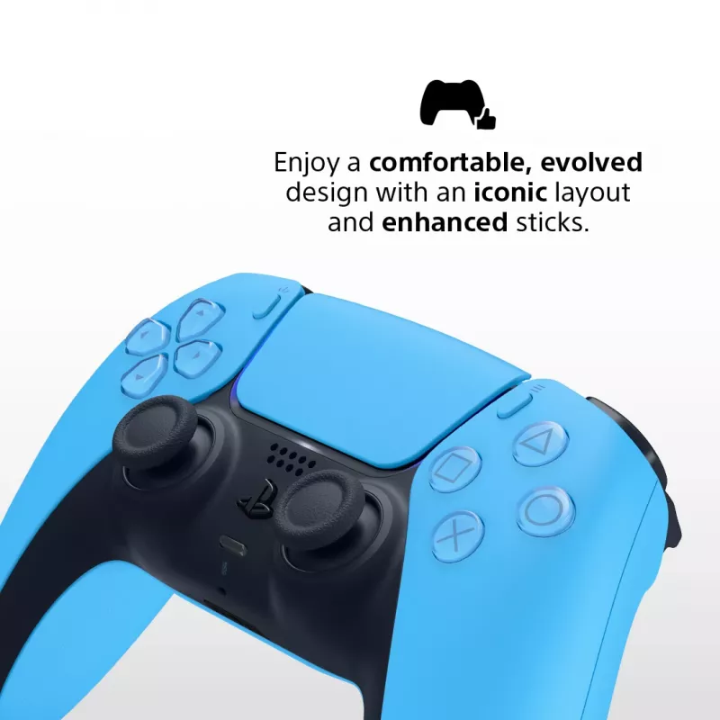 Gamepad Sony DualSense v3 Blu — Bluetooth/USB, USB-C, batteria integrata, compatibile PlayStation 5