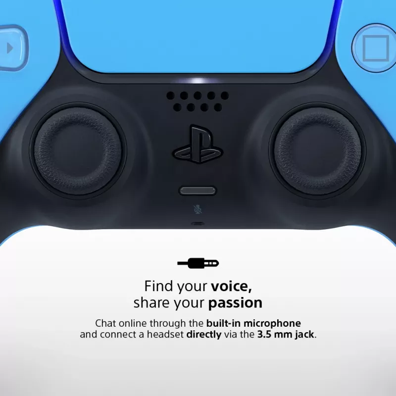 Gamepad Sony DualSense v3 Blu — Bluetooth/USB, USB-C, batteria integrata, compatibile PlayStation 5
