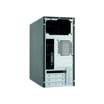 Case PC CHIEFTEC ATX Mini-Tower alluminio spazzolato SECC nero — Micro ATX, 2 vani 3,5