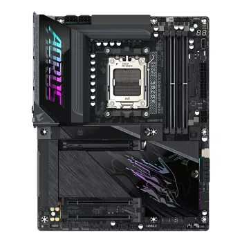 Scheda madre GIGABYTE X870E AORUS PRO X3D ATX – socket AMD AM5, 18+2+2 VRM, DDR5 fino a 9000 MHz (OC), 2×PCIe5 + 2×PCIe4, Wi‑Fi 7, 5GbE, USB4