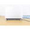 Manhattan dock/hub USB-C con lettore di schede e MST, porte (x7): Ethernet, HDMI (x2 4K@60Hz), USB-A (x3) e USB-C, con Power Delivery (PD) 100 W – richiede caricabatterie USB-C esterno (non incluso). Alimentato via USB (nessun alimentatore esterno necessario) se PD non viene utilizzato
