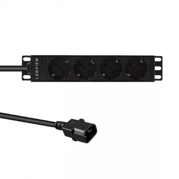 PDU rack Lanview LVR-2MSCH-SCH-C13-4 – Unità di distribuzione di corrente Lanview modello LVR-2MSCH-SCH-C13-4
