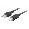 Cavo USB 2.0 LANBERG CA-USBA-15CU-0030-BK, USB A a USB B, 3 m, nero