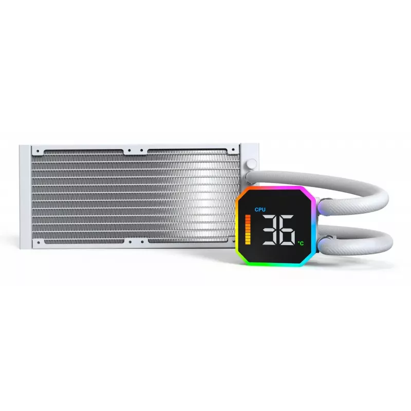 Montech HyperFlow Digital 240 dissipatore liquido all-in-one per processore 12 cm bianco 1 pz.