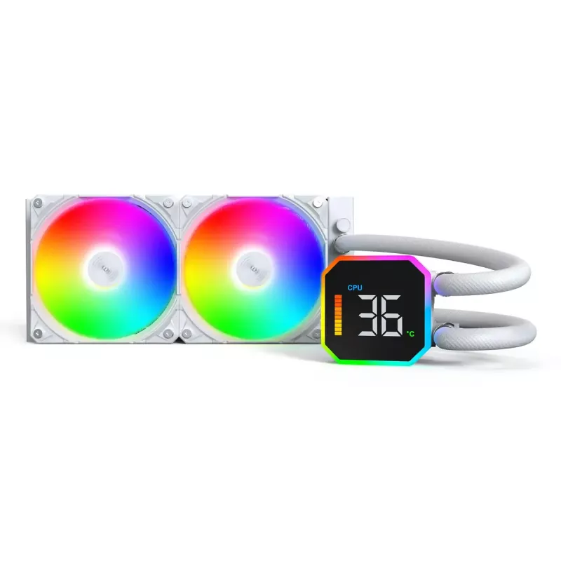 Montech HyperFlow Digital 240 dissipatore liquido all-in-one per processore 12 cm bianco 1 pz.