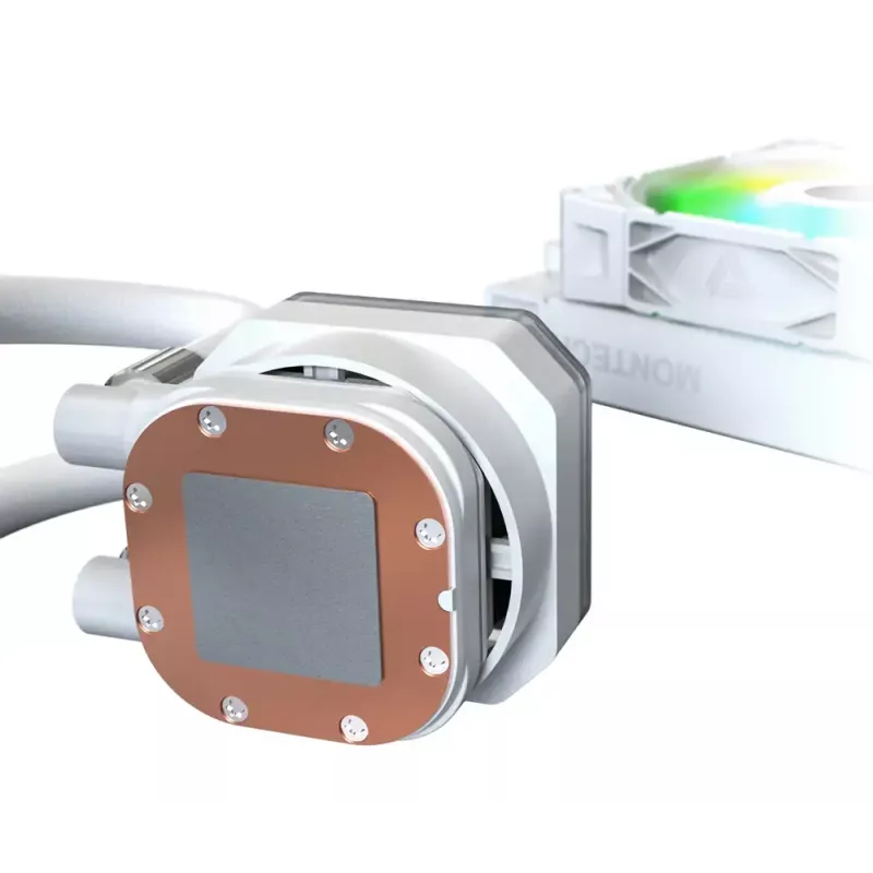 Montech HyperFlow Digital 240 dissipatore liquido all-in-one per processore 12 cm bianco 1 pz.