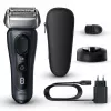Braun Series 8 8513s rasoio wet & dry con base di ricarica e custodia da viaggio, fjordgrau