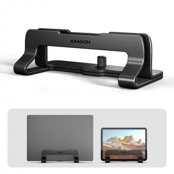 Supporto in alluminio Axagon STND-VB per alloggiamento verticale di laptop da 10