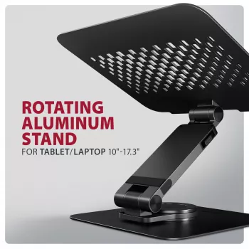 Supporto per laptop AXAGON STND-LRB — alluminio, rotazione 360°, per 10