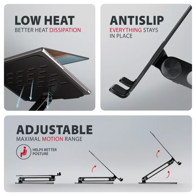Supporto per laptop e tablet AXAGON STND-LQB per 10