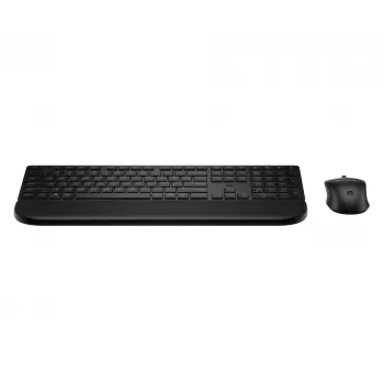 Set tastiera e mouse HP Multi-Device USB/Bluetooth PR585C con poggiapolsi, nero, mouse incluso