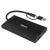 Adattatore per cavo video Lindy 43430 0,11 m USB Type-C 2 x HDMI nero