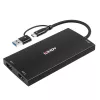 Adattatore per cavo video Lindy 43430 0,11 m USB Type-C 2 x HDMI nero