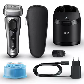 Rasoio elettrico BRAUN Series 8 8567cc sistema bagnato e asciutto con stazione di pulizia e ricarica