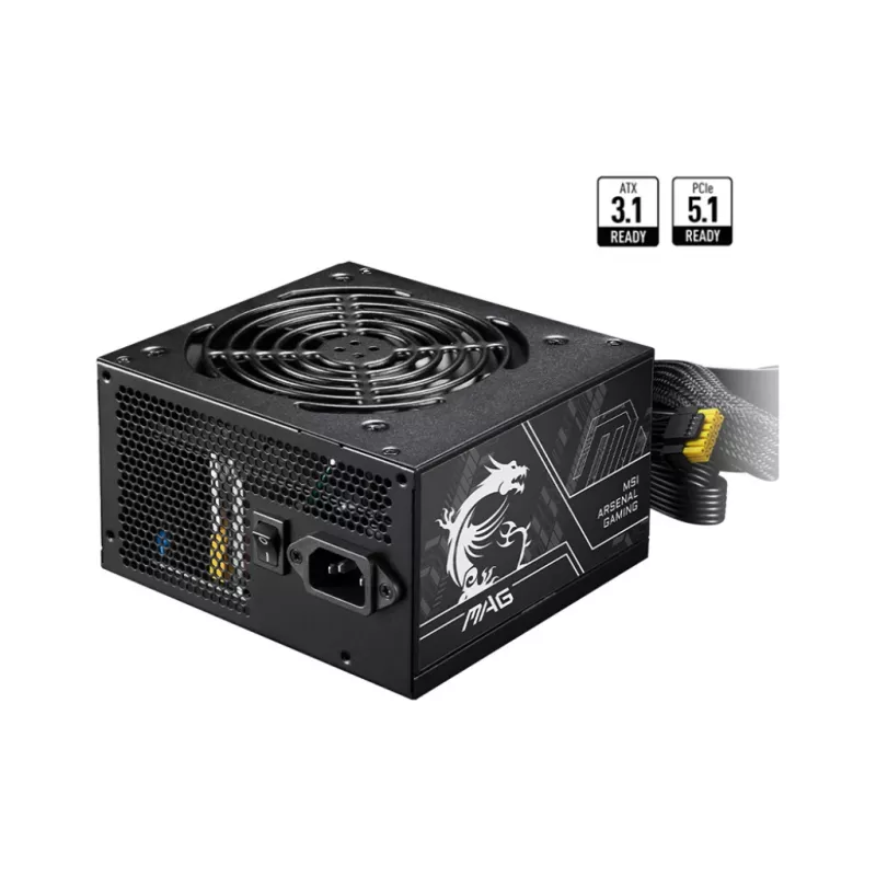 Alimentatore MSI MAG A650BN PCIE5 II 650W 20+4 pin ATX 80 PLUS Bronze nero
