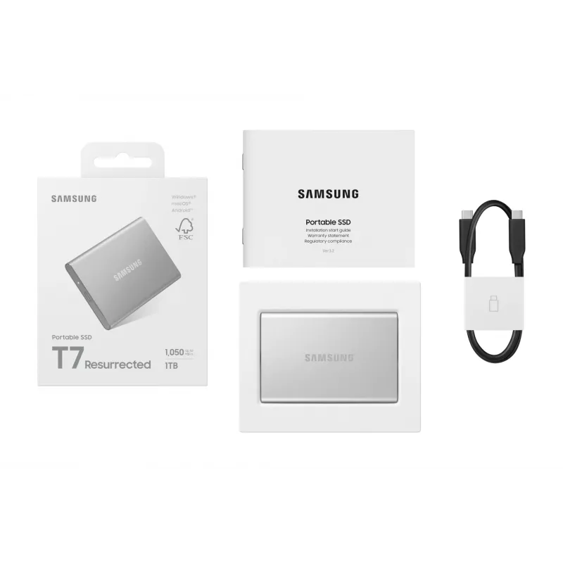 Samsung MU-PD1T0G/WW unità a stato solido esterna 1 TB USB Type-C 3.2 Gen 2 (3.1 Gen 2) argento